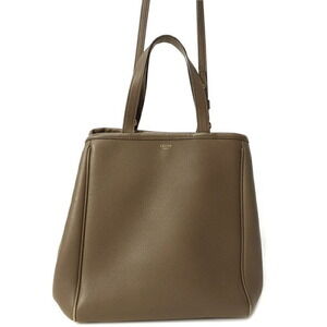 Celine Folded Cabas Grained Calfskin Shoulder bag Tan